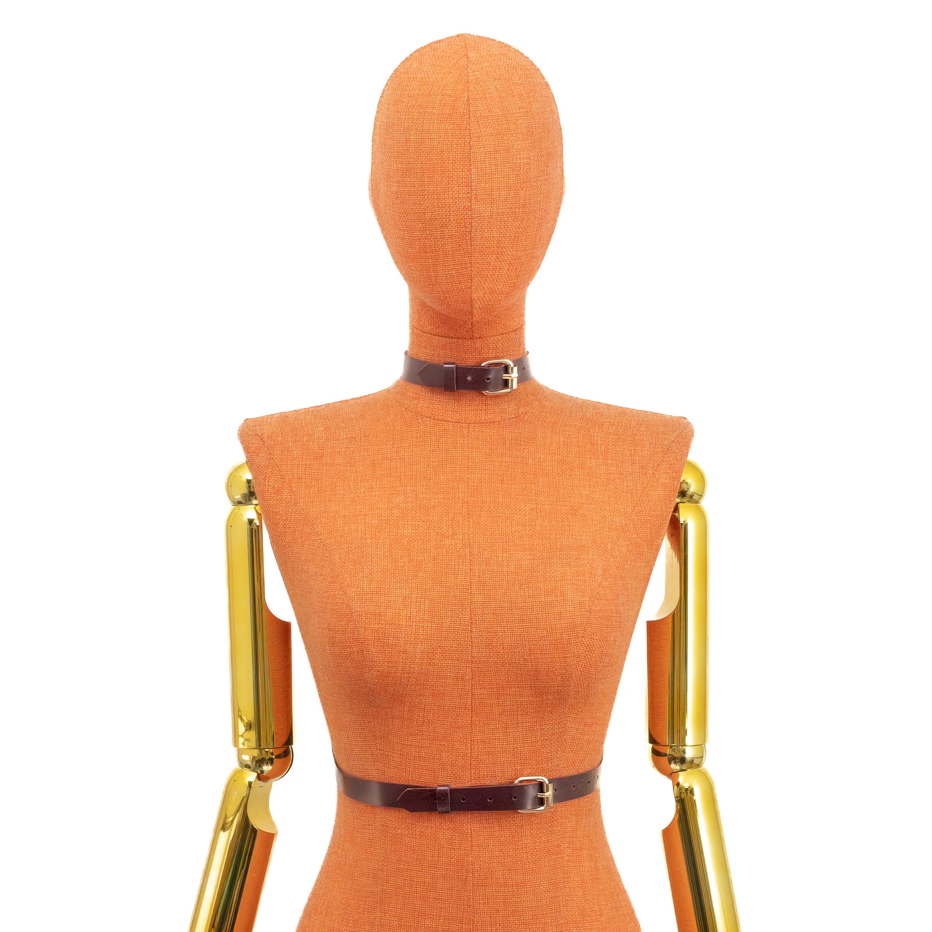 Bondage Harness Choker with Three O-Rings - Image 3