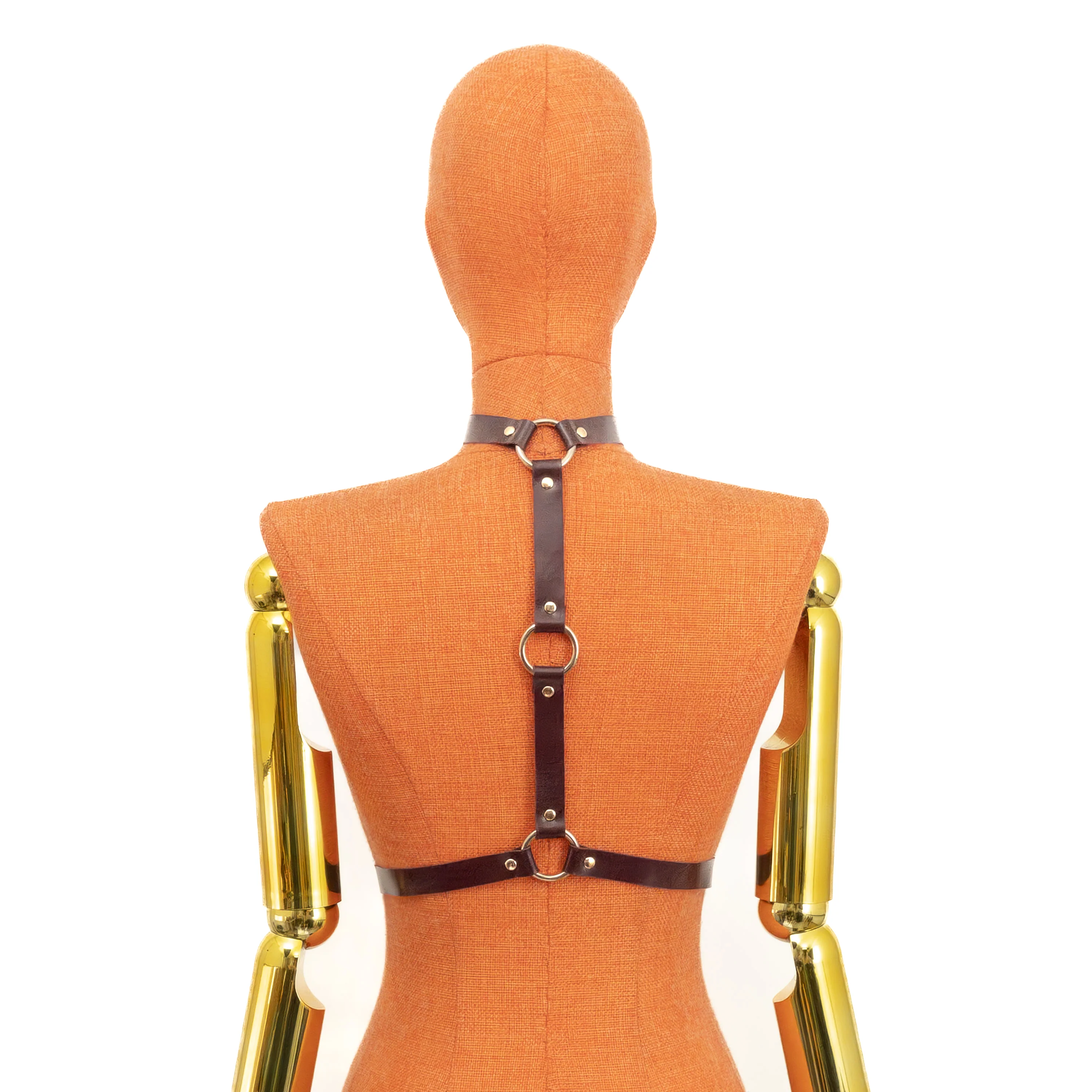 Bondage Harness Choker with Three O-Rings - Image 6