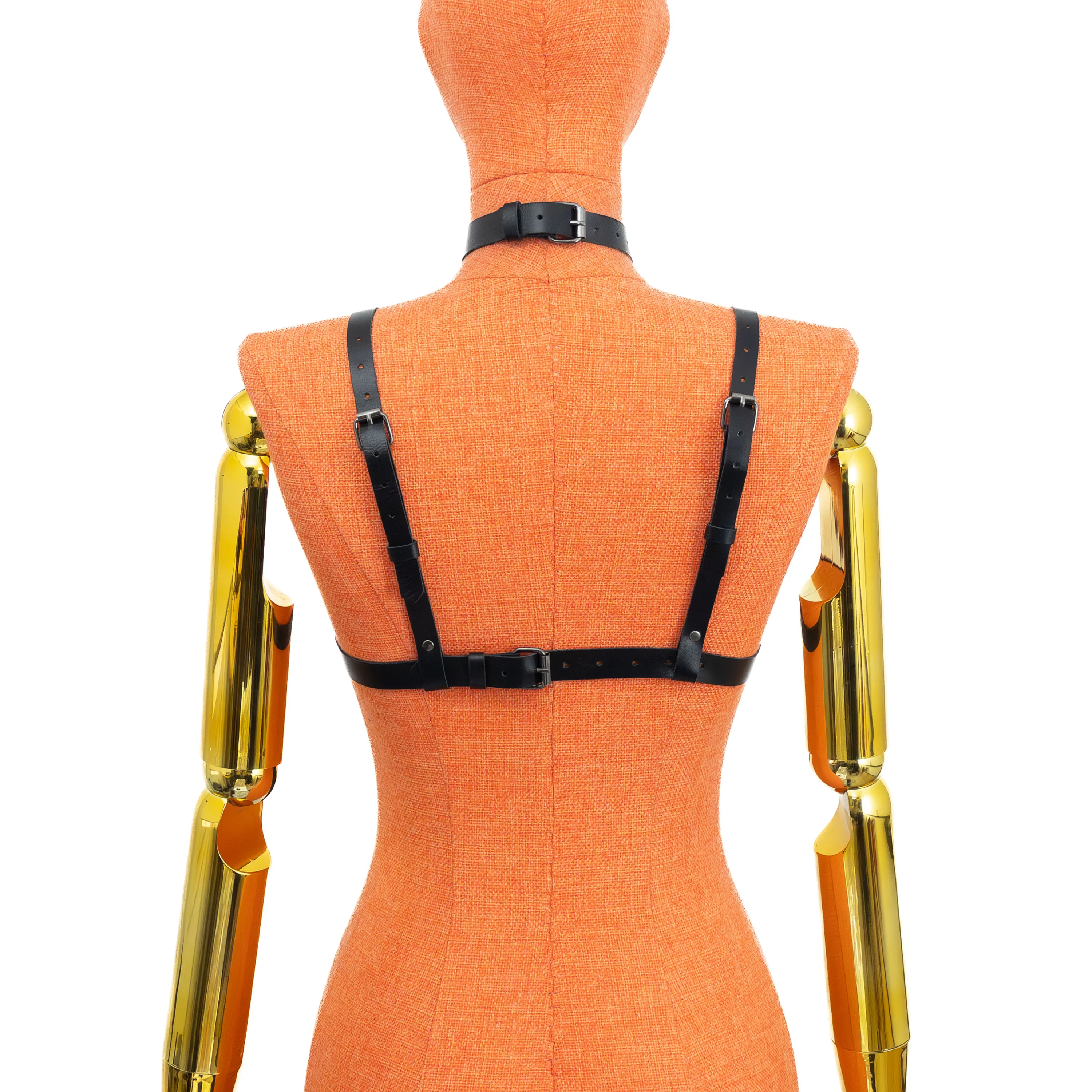 Gothic Cross Open Bust Harness Bra - Image 4