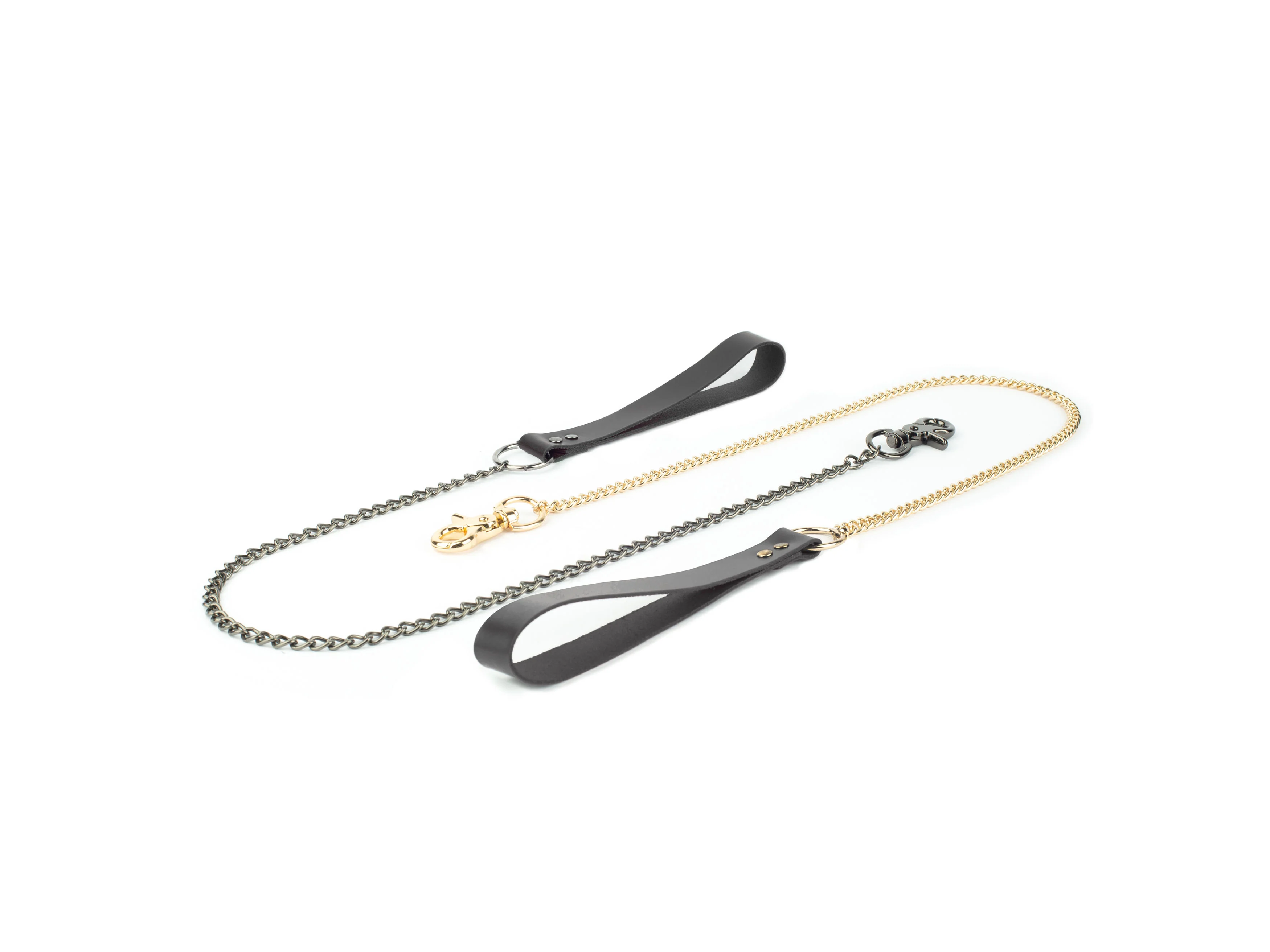 Leather Bondage Harness and Garter Set with Cat Blindfold, Cuffs and Leash - Image 8