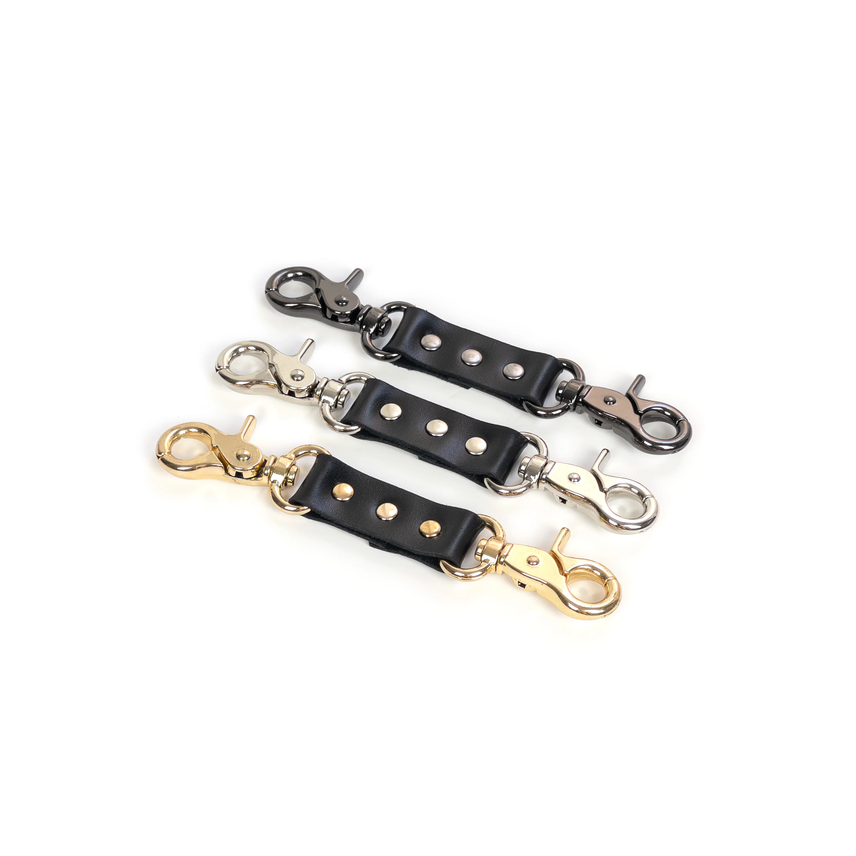 Leather Bondage Harness and Garter Set with Cat Blindfold, Cuffs and Leash - Image 9