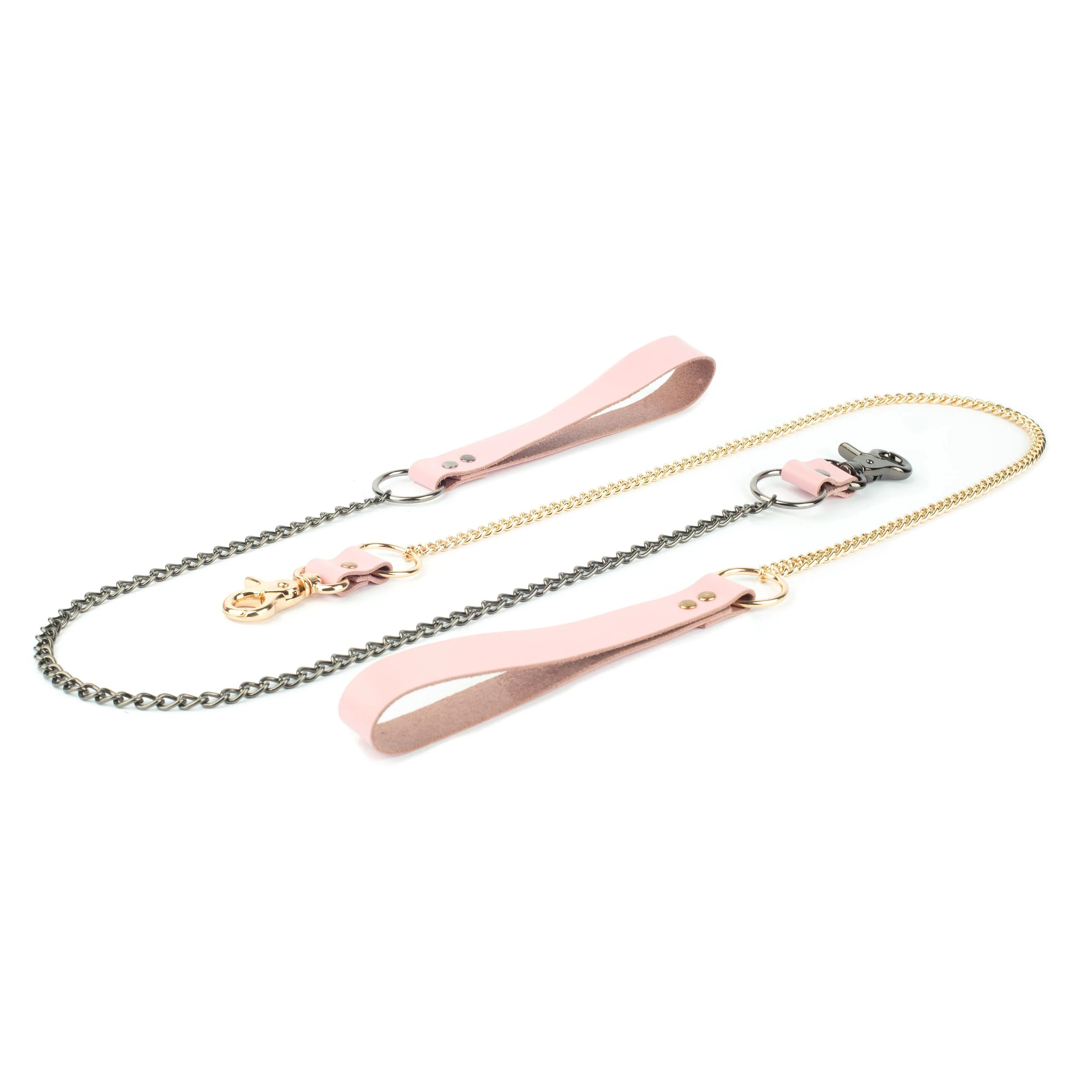 Leather Chain Leash with O-Ring - Image 3