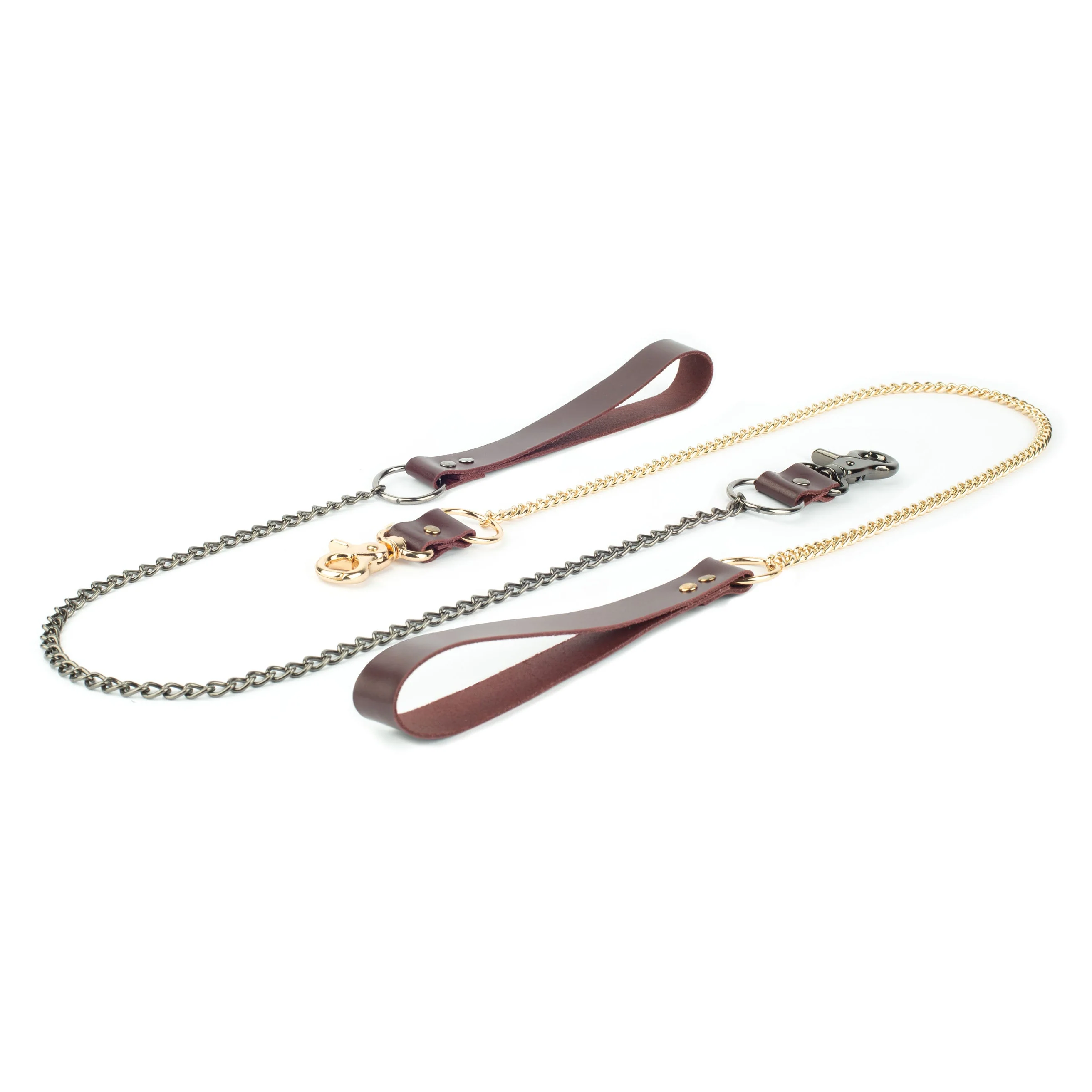 Leather Chain Leash with O-Ring - Image 4