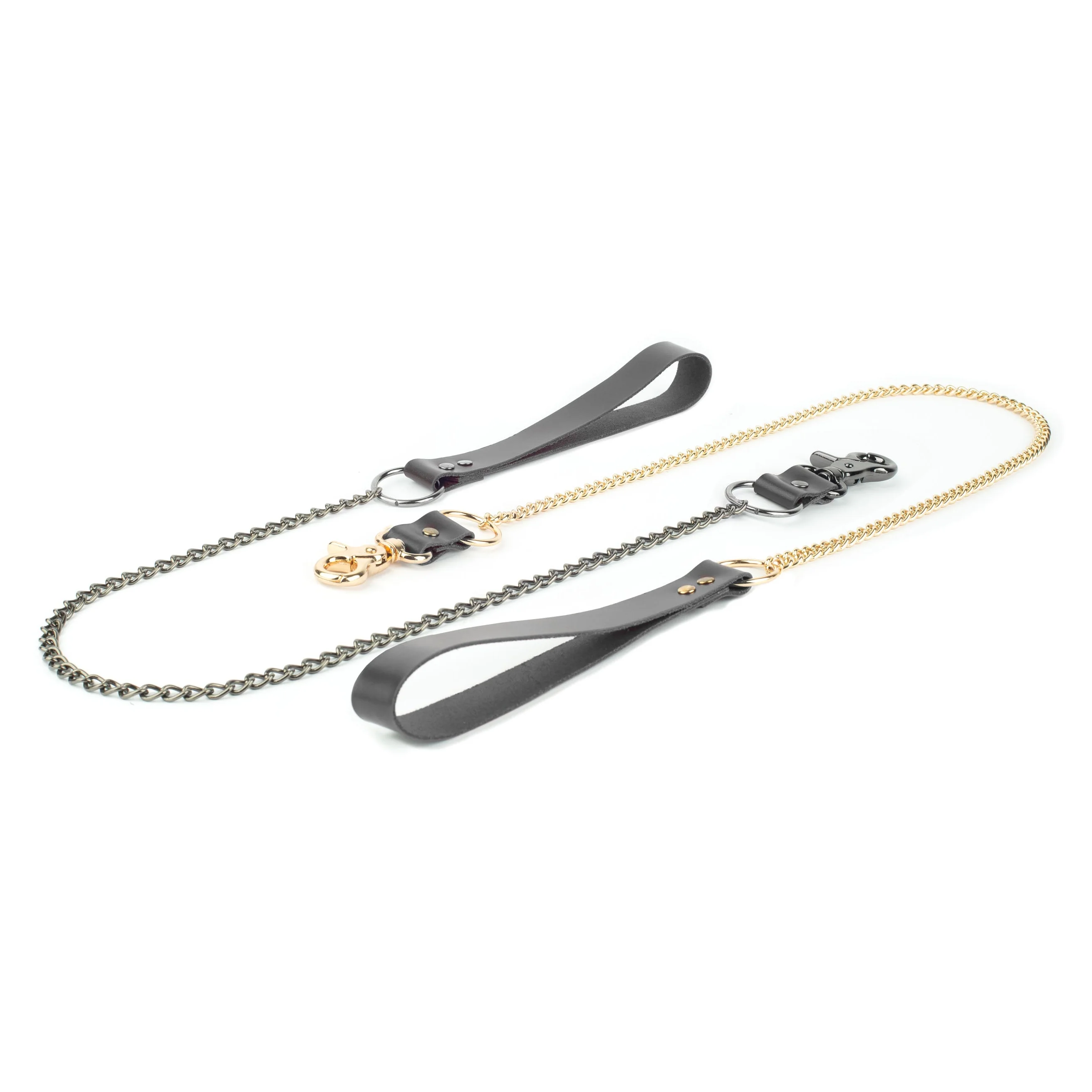 Leather Chain Leash with O-Ring - Image 5