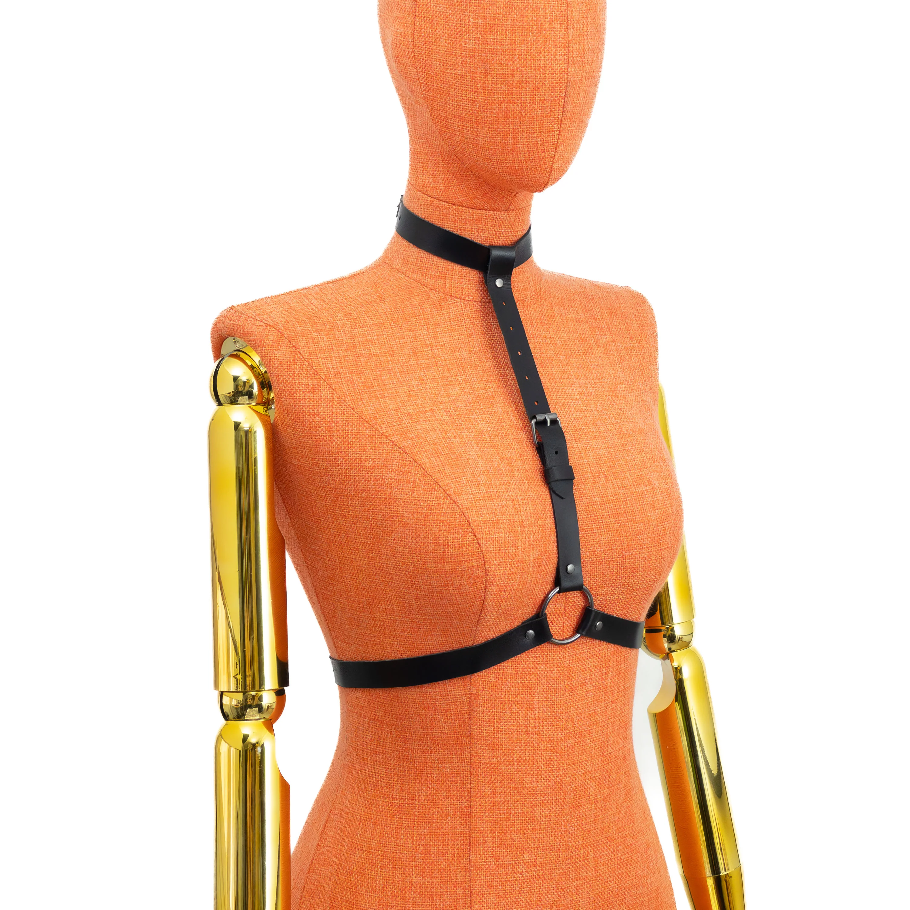 Leather Harness with Center O-Ring - Image 5