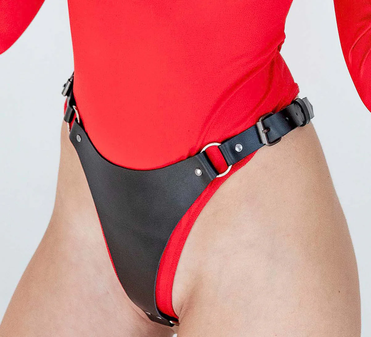 Leather Triangle Thong - Image 2