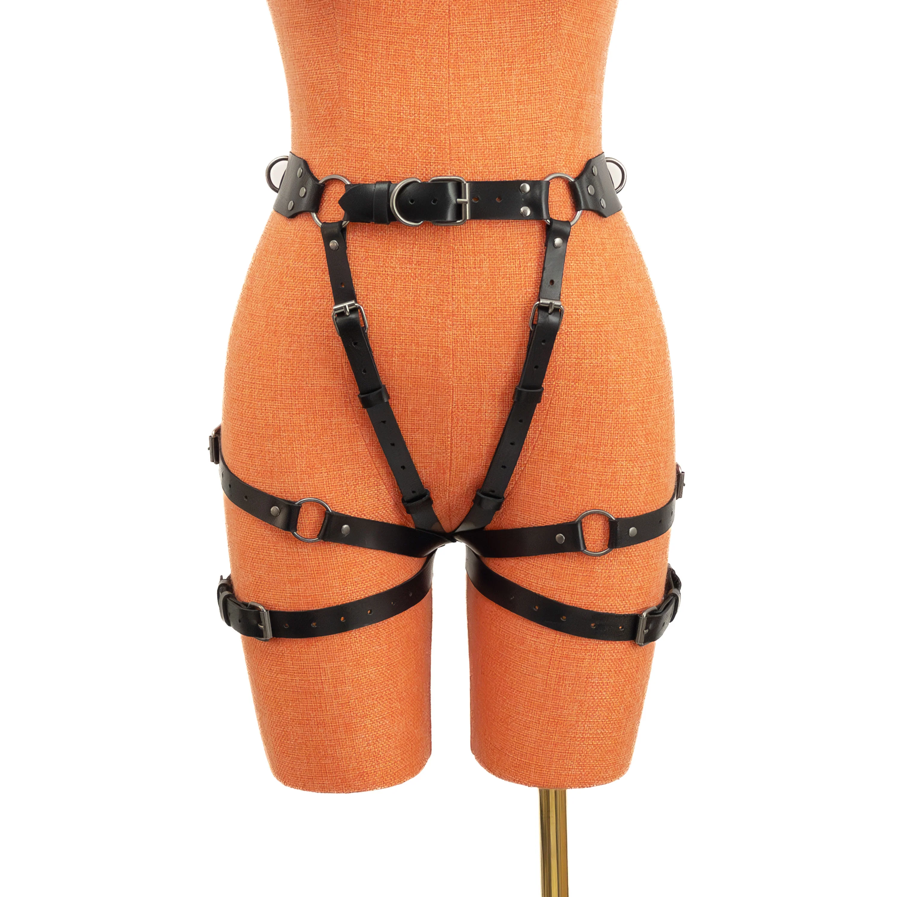 Open Butt Leather Garter Belt - Image 6