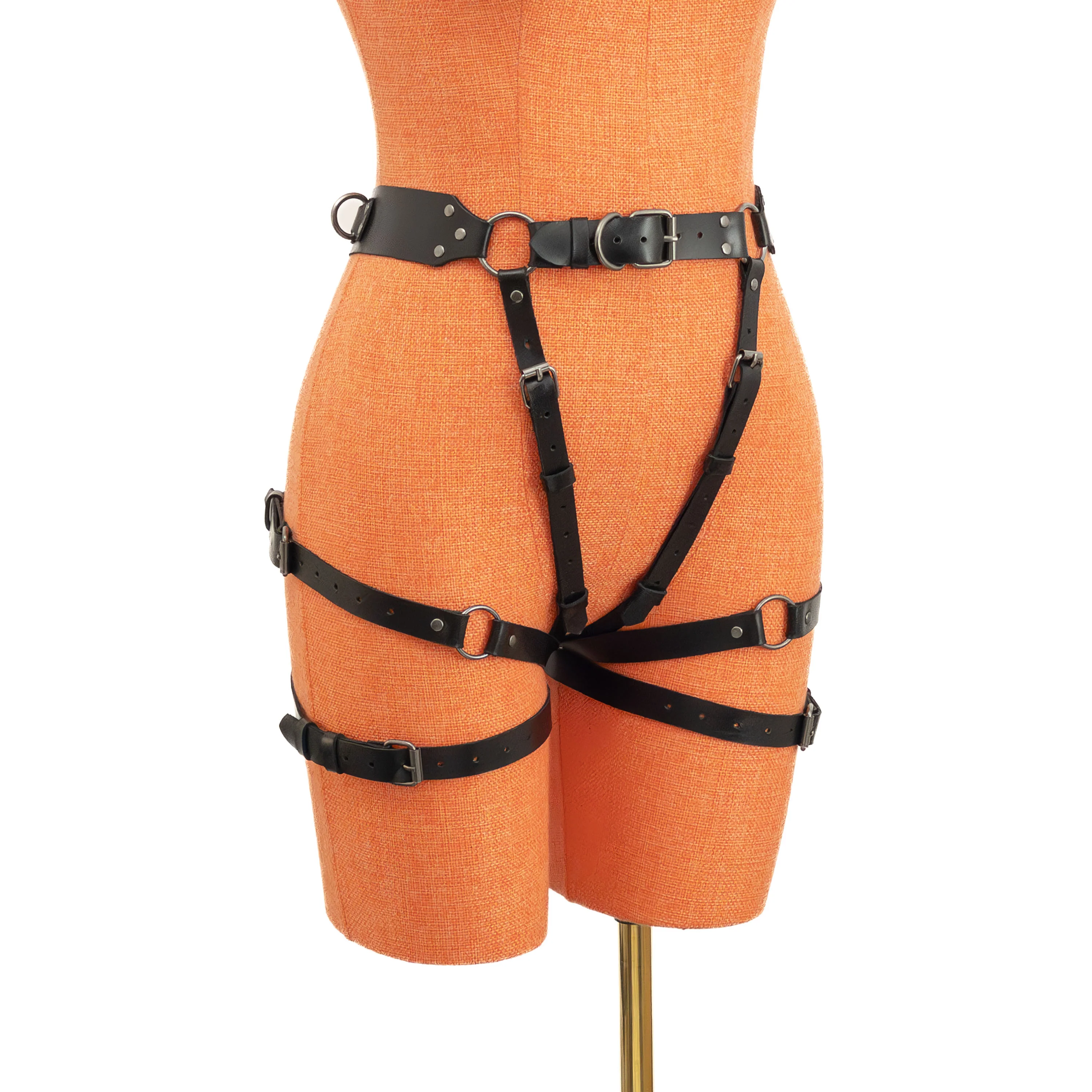 Open Butt Leather Garter Belt - Image 7