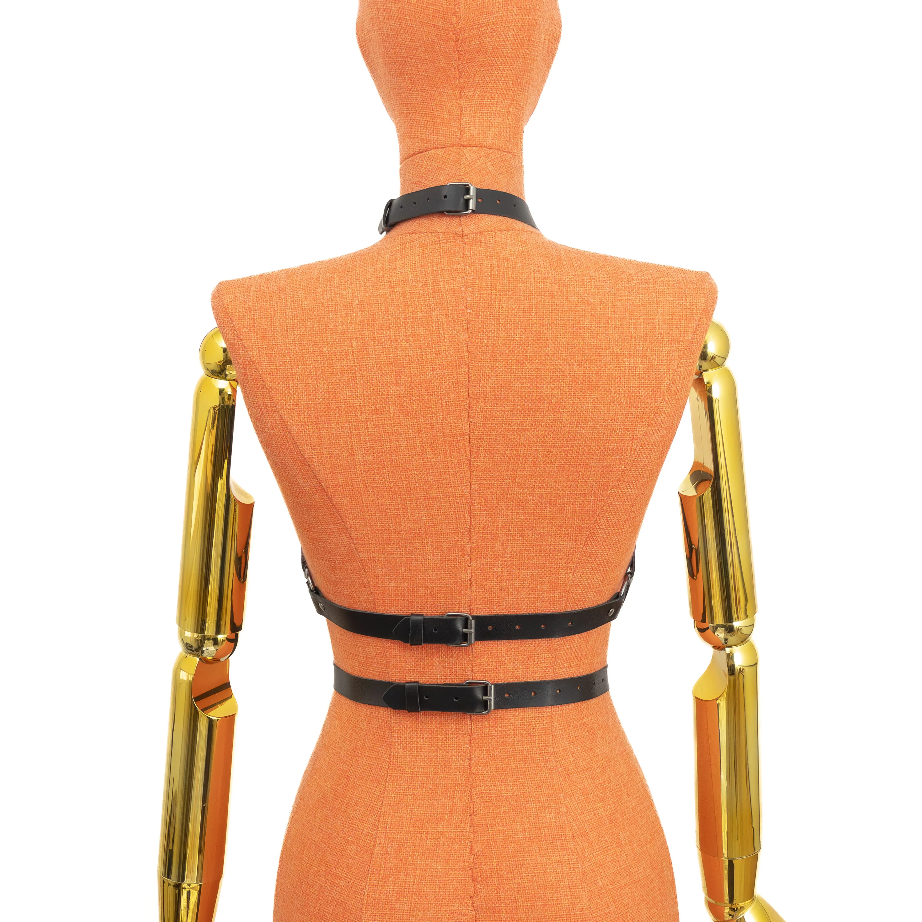 Open Front Leather Chest Harness - Image 6