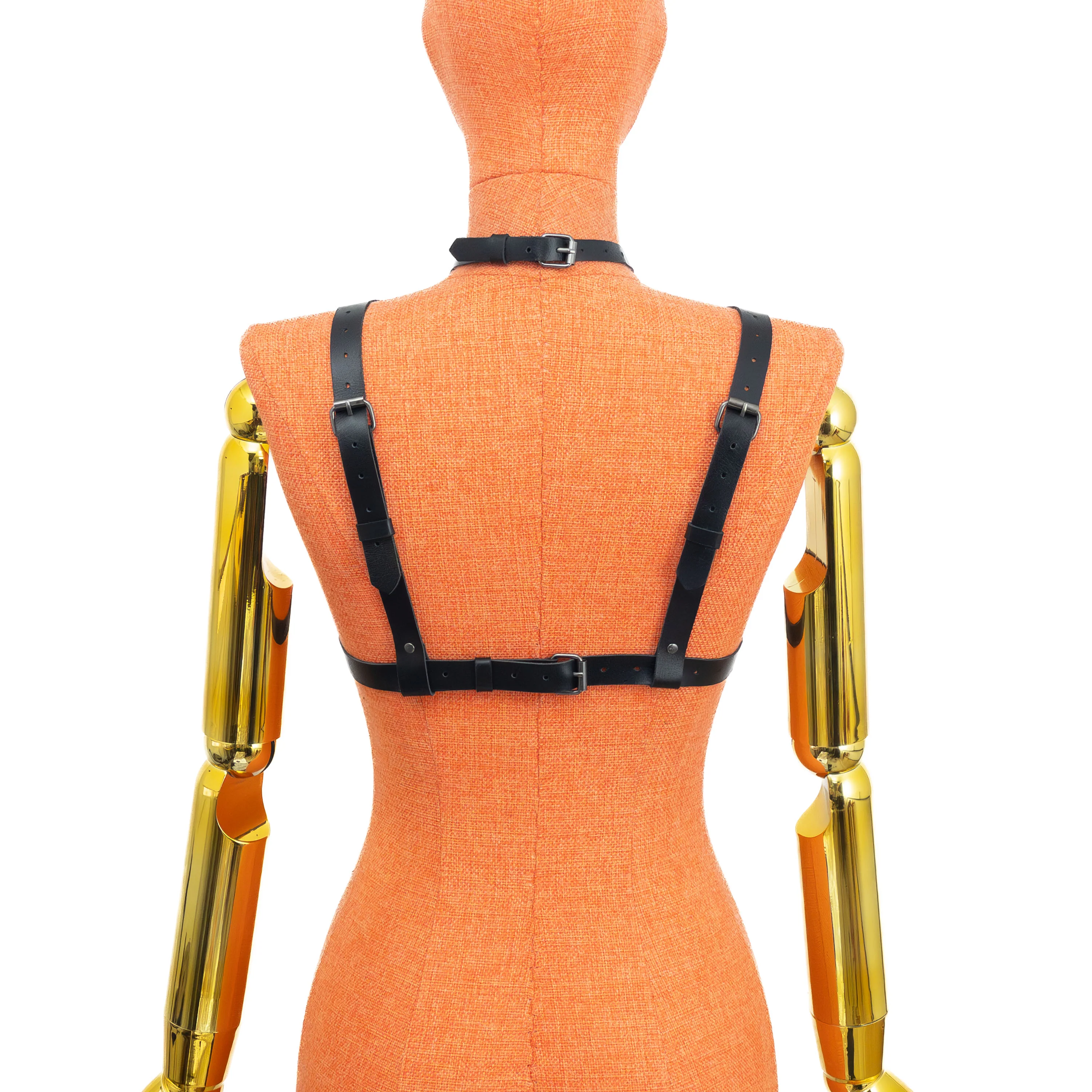 Pentagram Open Bust Harness with Choker - Image 4
