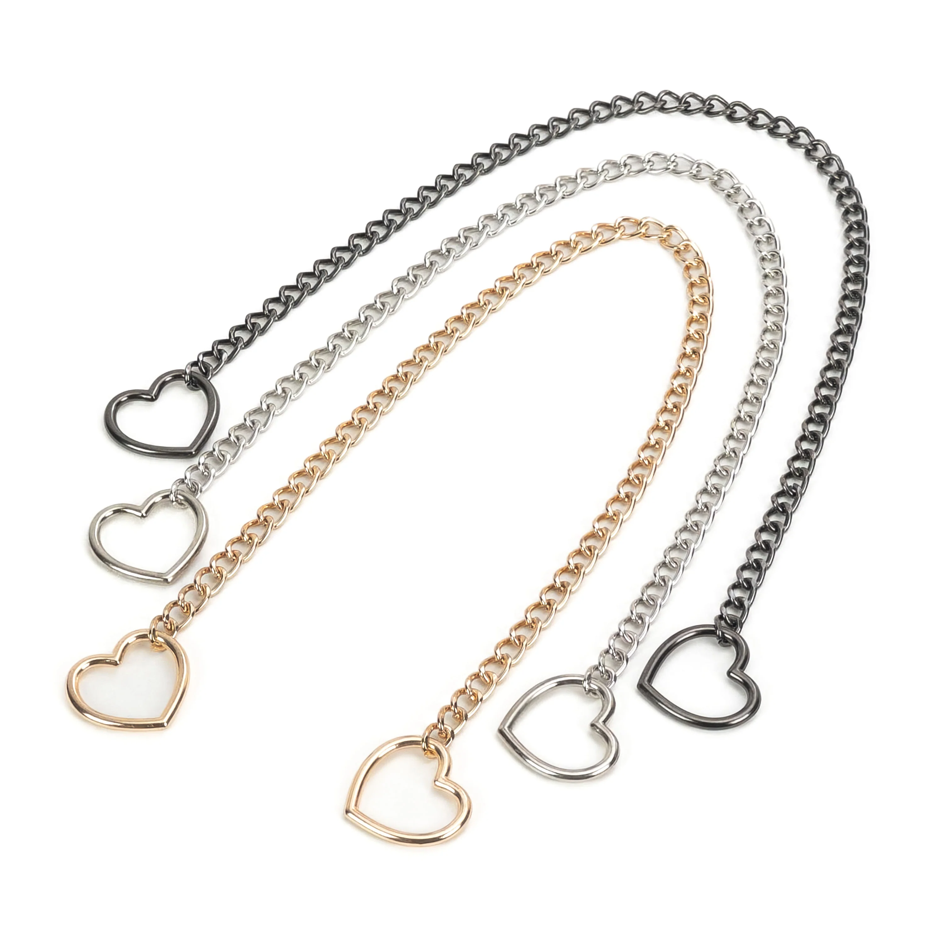 Sliding Chain Choking Collar with Heart Rings - Image 4