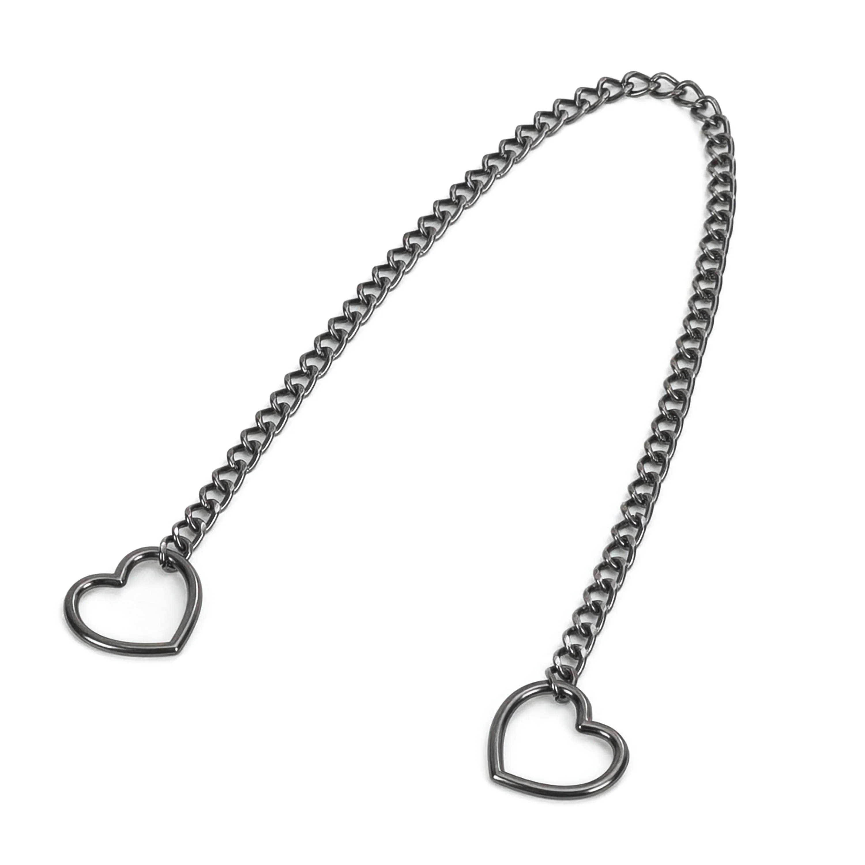 Sliding Chain Choking Collar with Heart Rings - Image 5