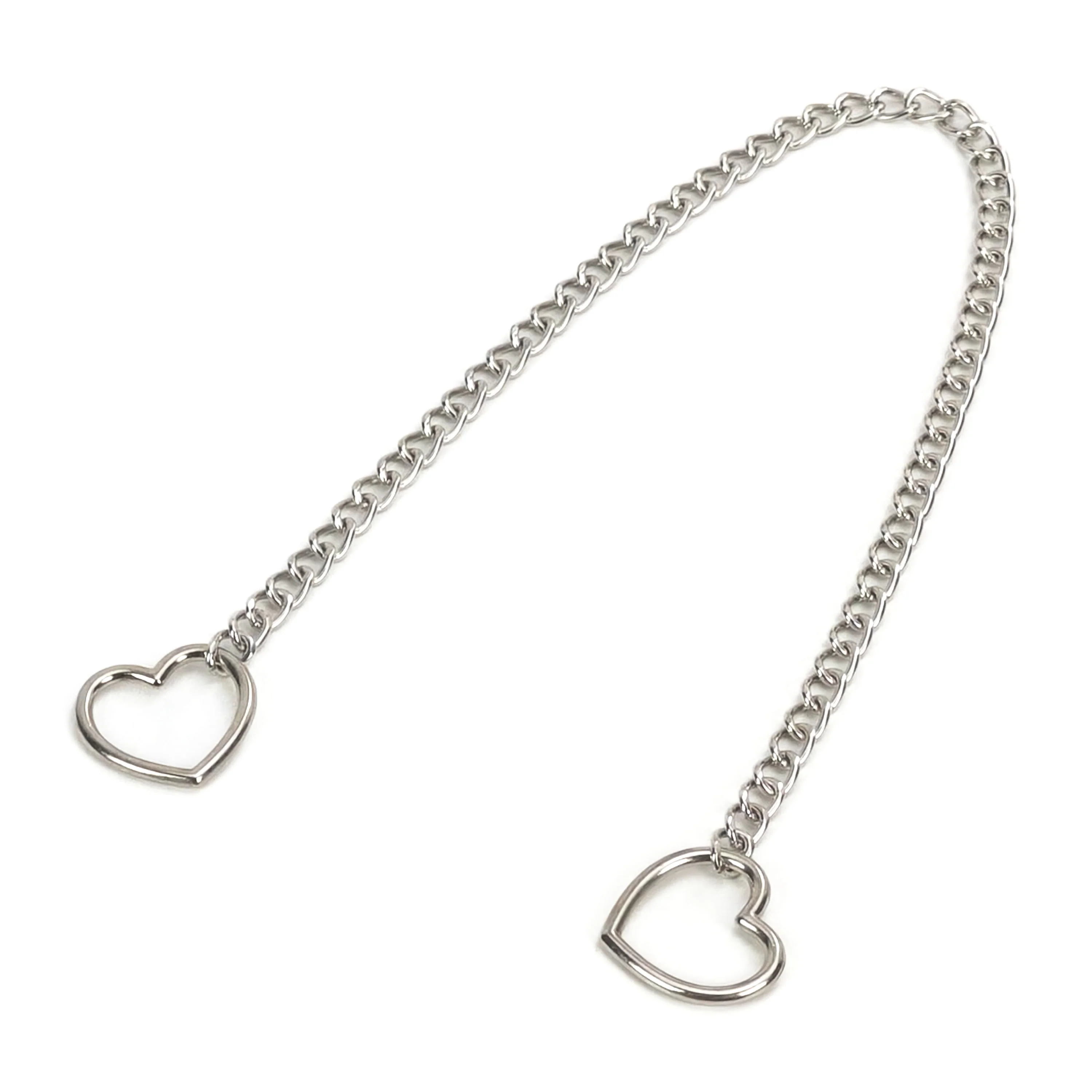 Sliding Chain Choking Collar with Heart Rings - Image 6