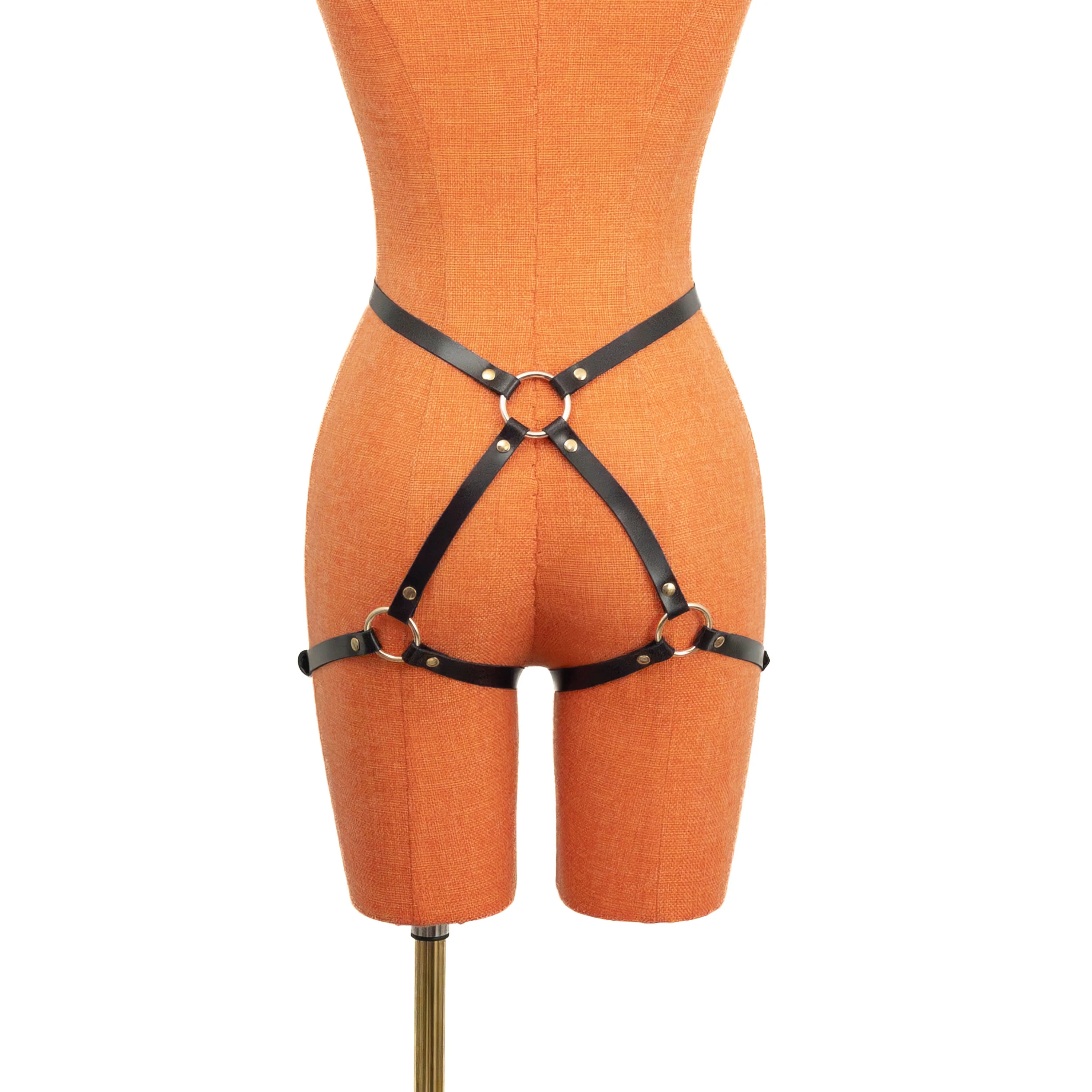 Slim Strap Leather Butt Garter - Image 4