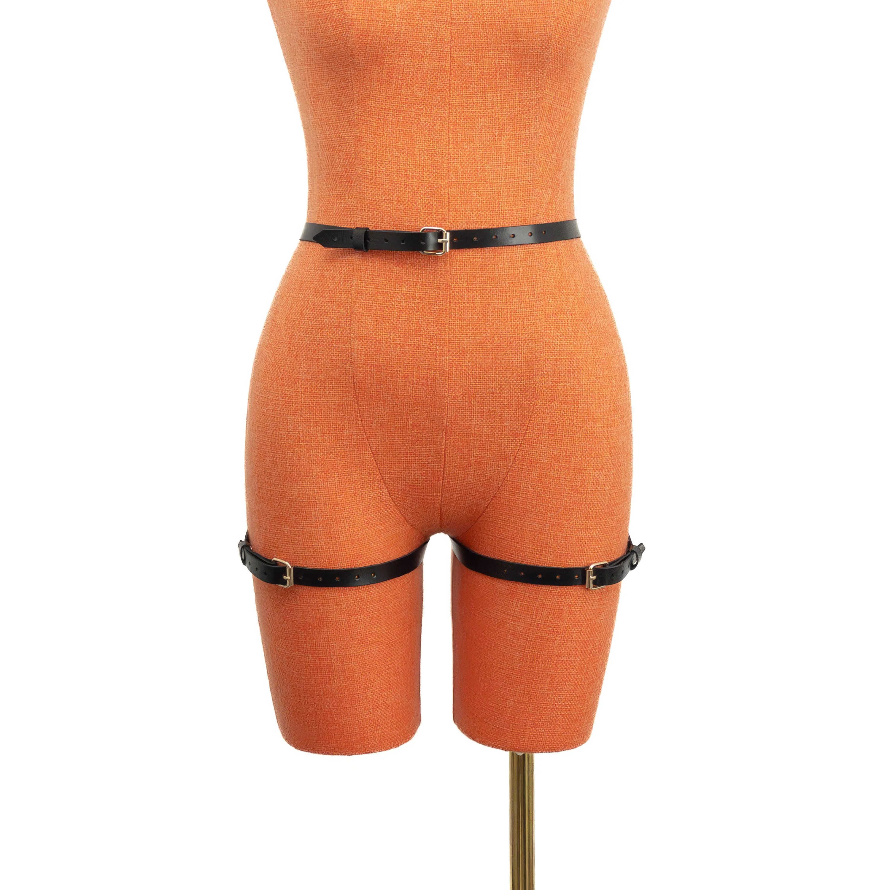 Slim Strap Leather Butt Garter - Image 6
