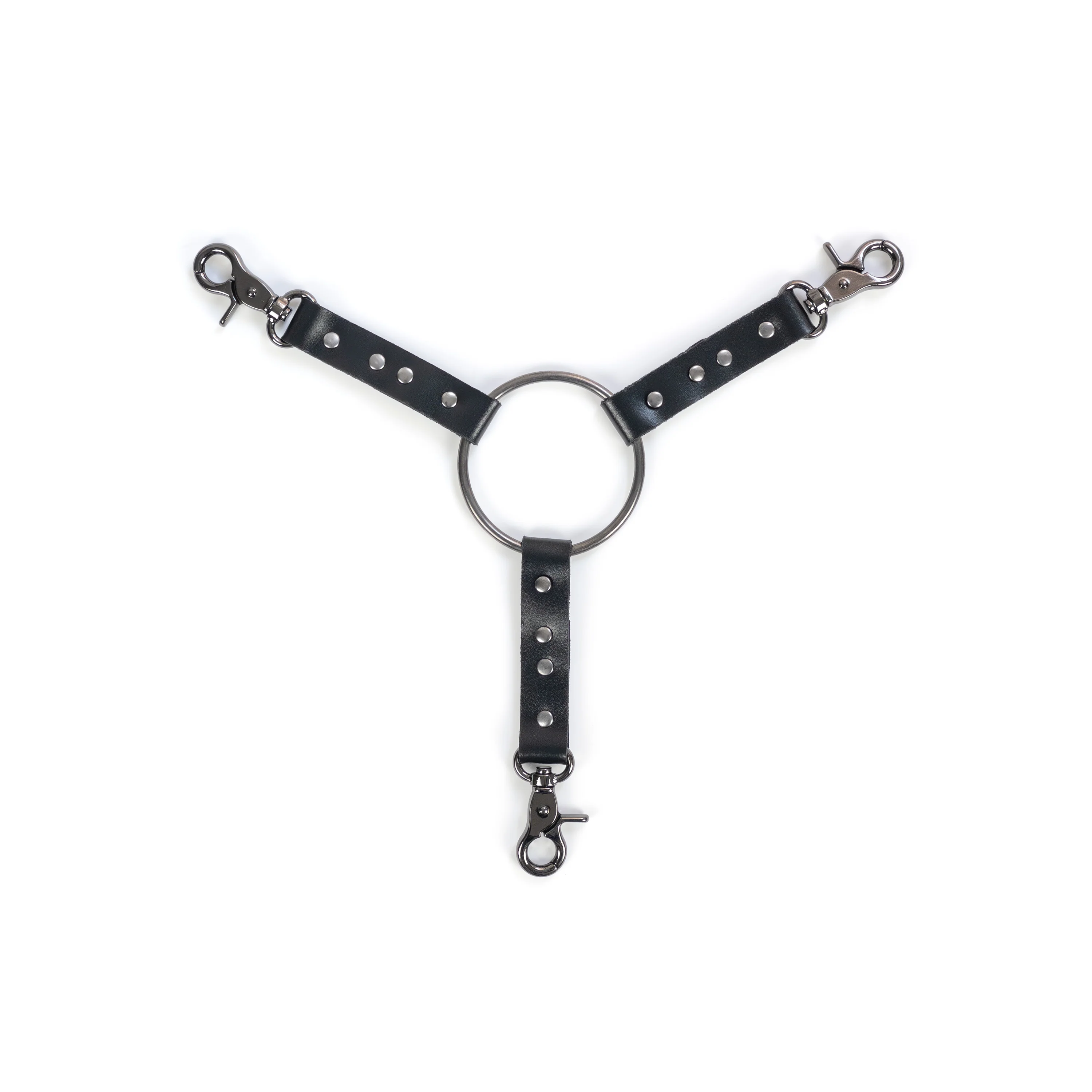Three-Way Leather Connector for BDSM Gear - Image 3