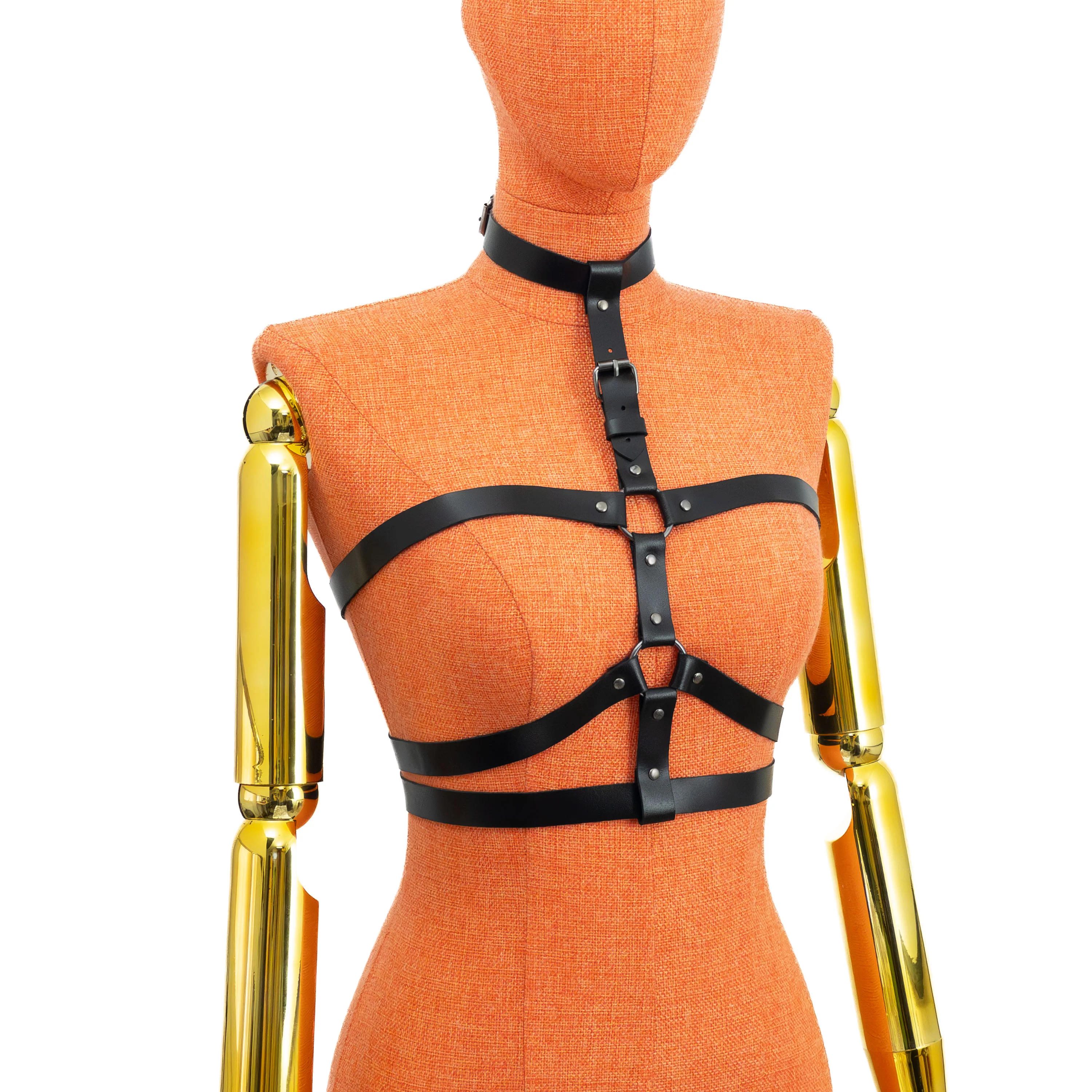 Triple Strap Harness with Choker Detail - Image 4